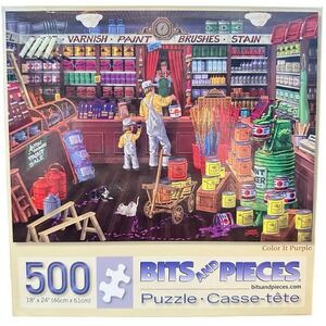 Bits‎ and Pieces 500pc Jigsaw Puzzle "Color it Purple" Paint Store 18x24